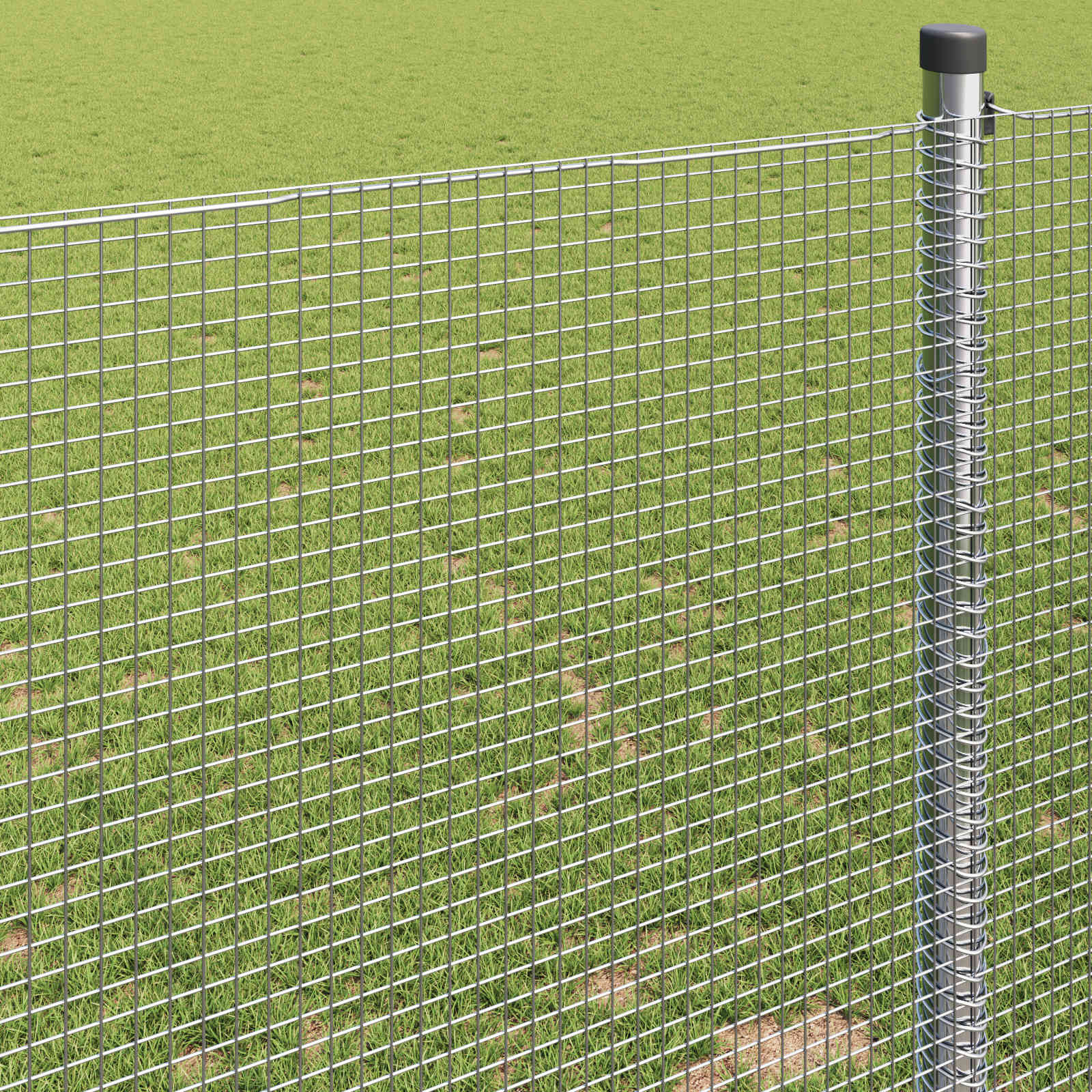vidaXL Welded Wire Fence 10000 x 40 cm Silver 4