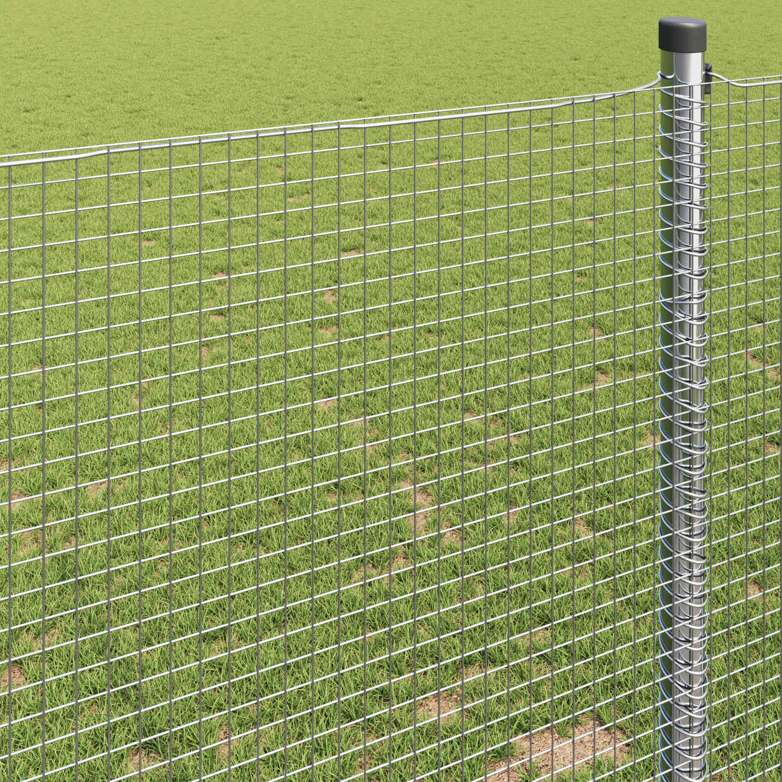 vidaXL Welded Wire Fence 10000 x 40 cm Silver 4