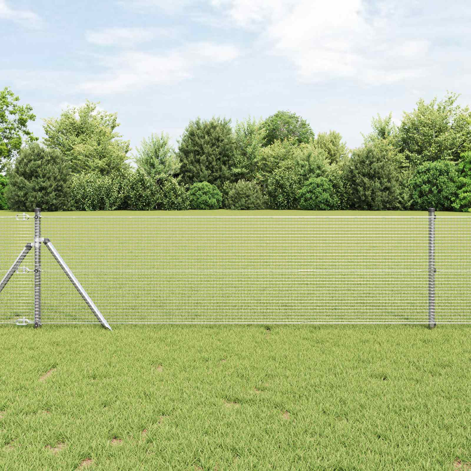 vidaXL Welded Wire Fence 10000 x 50 cm Silver 1