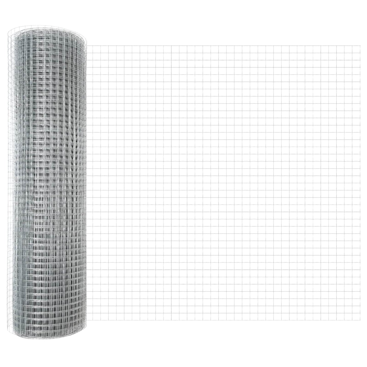 vidaXL Welded Wire Fence 10000 x 50 cm Silver 2