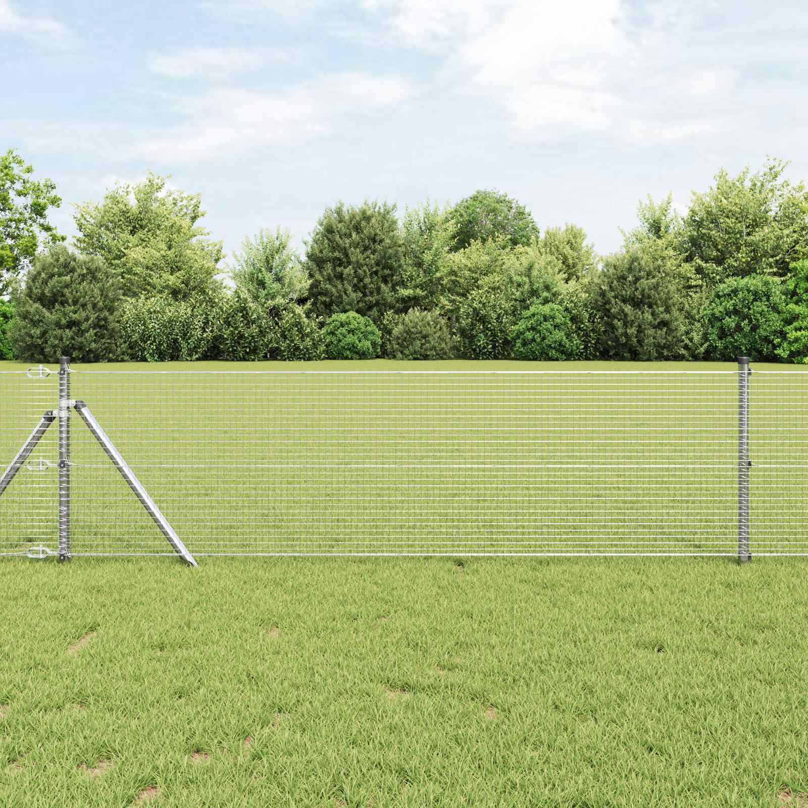 vidaXL Welded Wire Fence 10000 x 50 cm Silver 1
