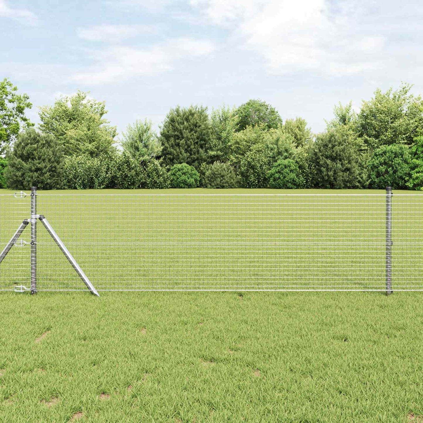 vidaXL Welded Wire Fence 10000 x 50 cm Silver 1