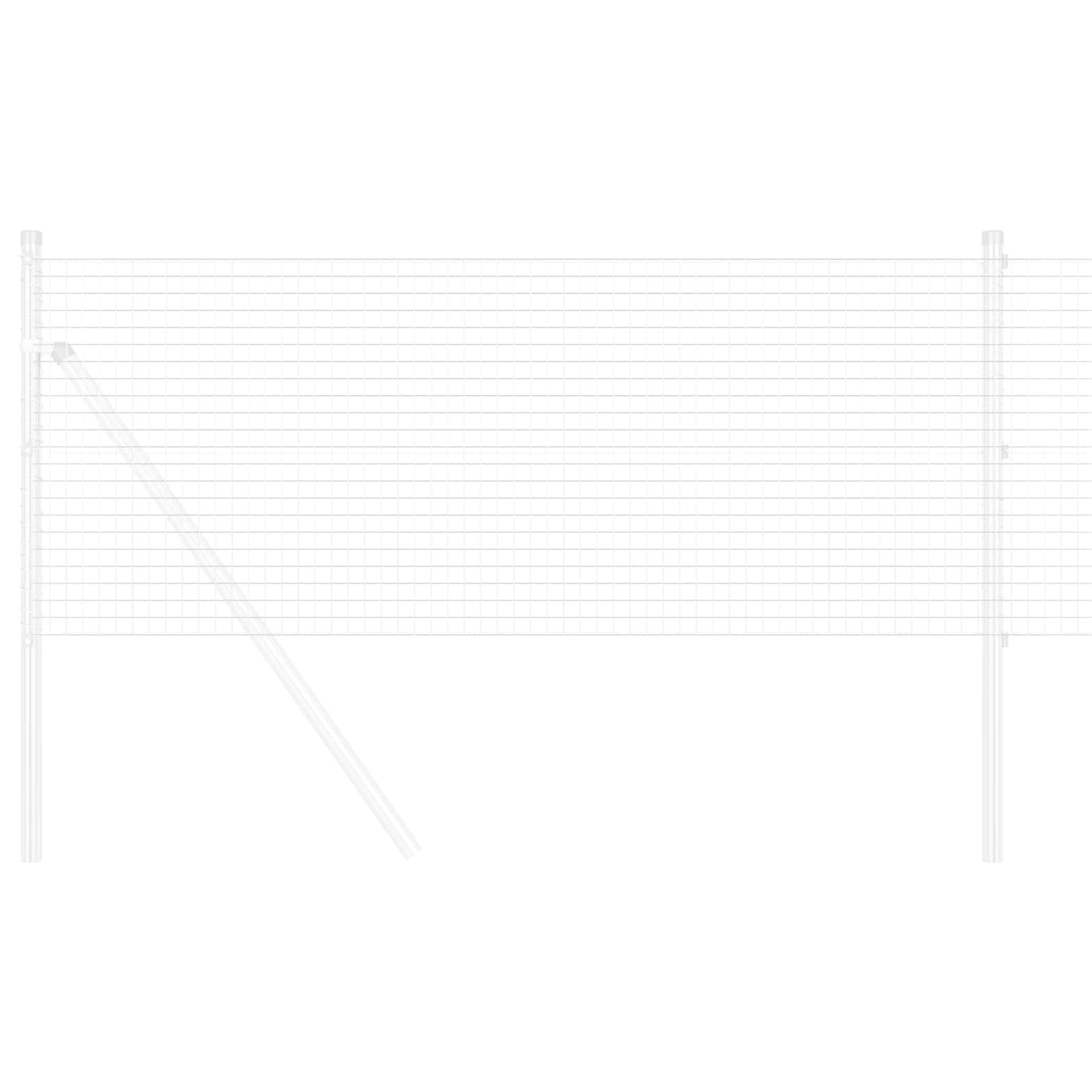 vidaXL Welded Wire Fence 10000 x 50 cm Silver 3