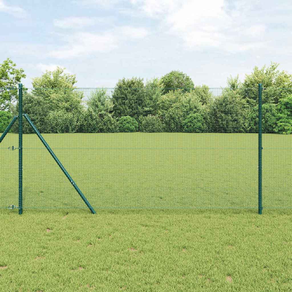 vidaXL Welded Wire Fence 2500 x 140 cm Green 1