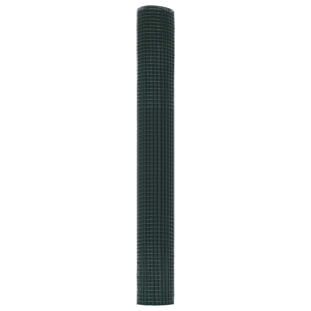 vidaXL Welded Wire Fence 2500 x 140 cm Green 6