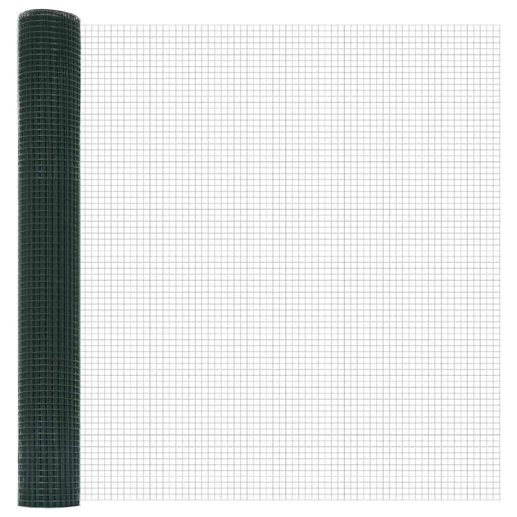 vidaXL Welded Wire Fence 2500 x 140 cm Green 5