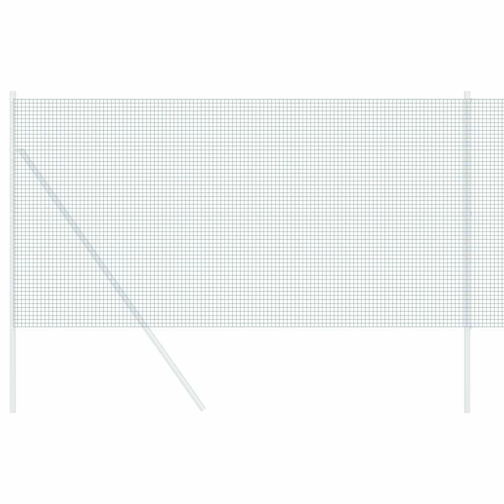 vidaXL Welded Wire Fence 2500 x 140 cm Green 3