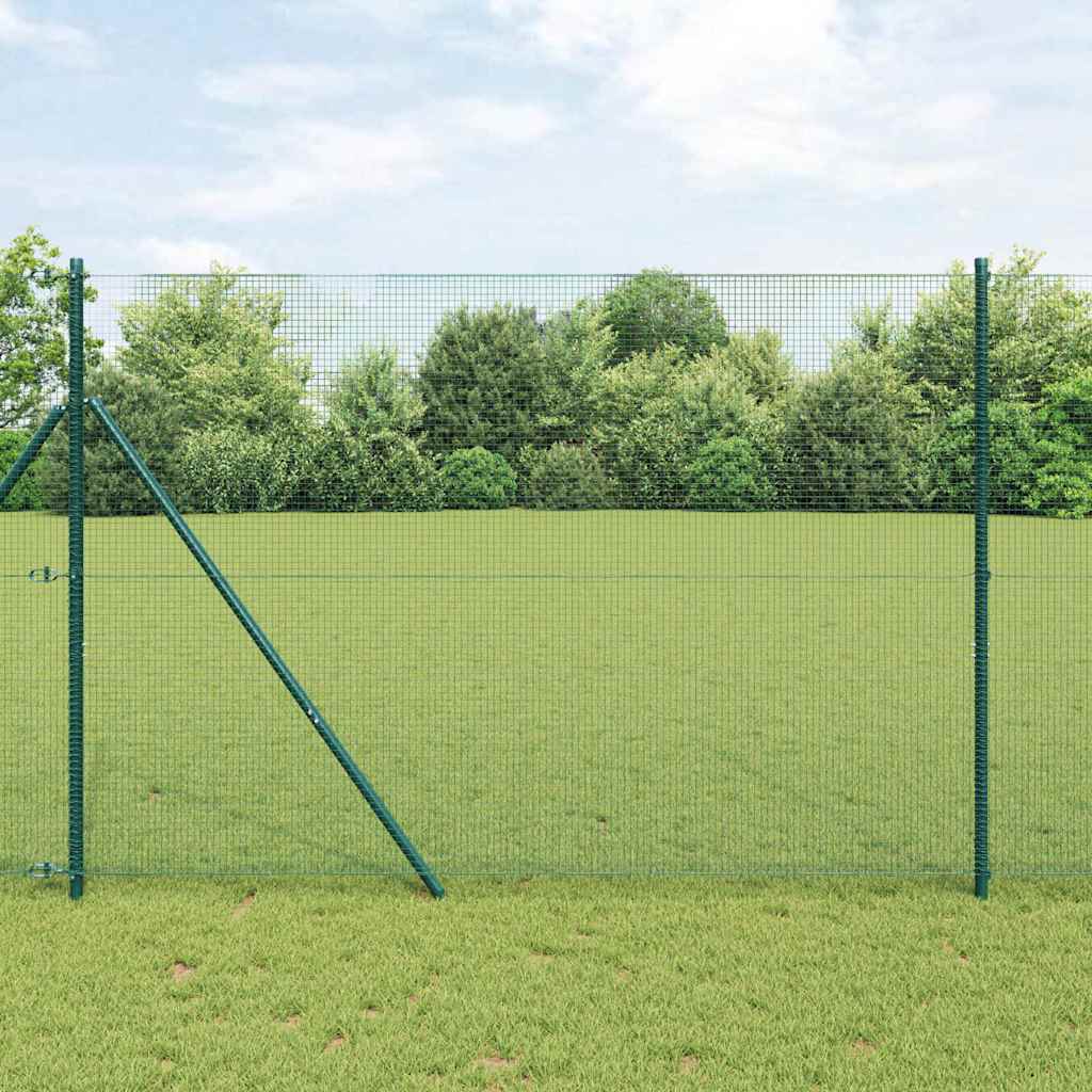 vidaXL Welded Wire Fence 2500 x 160 cm Green 1