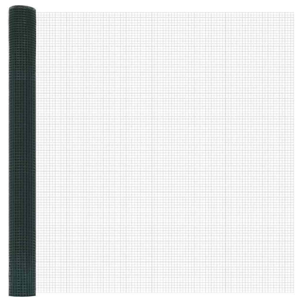 vidaXL Welded Wire Fence 2500 x 160 cm Green 5