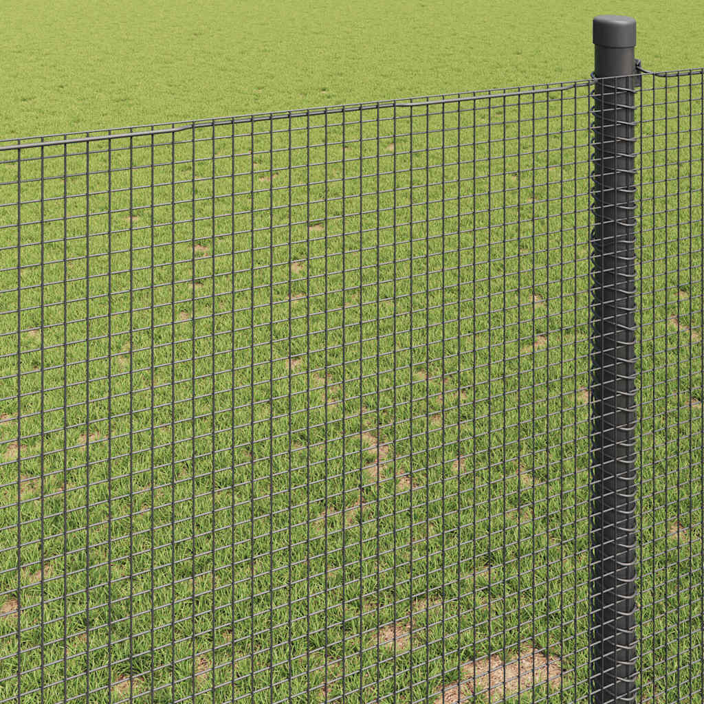 vidaXL Welded Wire Fence 2500 x 140 cm Grey 4