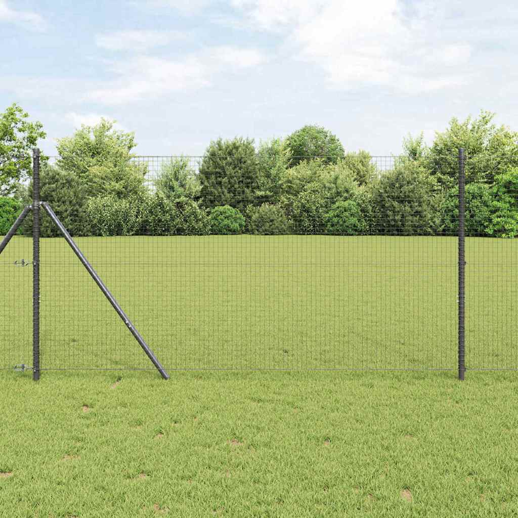 vidaXL Welded Wire Fence 2500 x 140 cm Grey 1