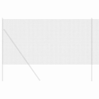vidaXL Welded Wire Fence 2500 x 140 cm Grey 3