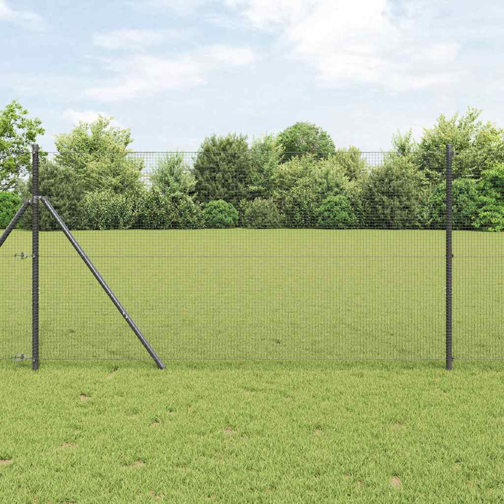 vidaXL Welded Wire Fence 5000 x 100 cm Grey 1
