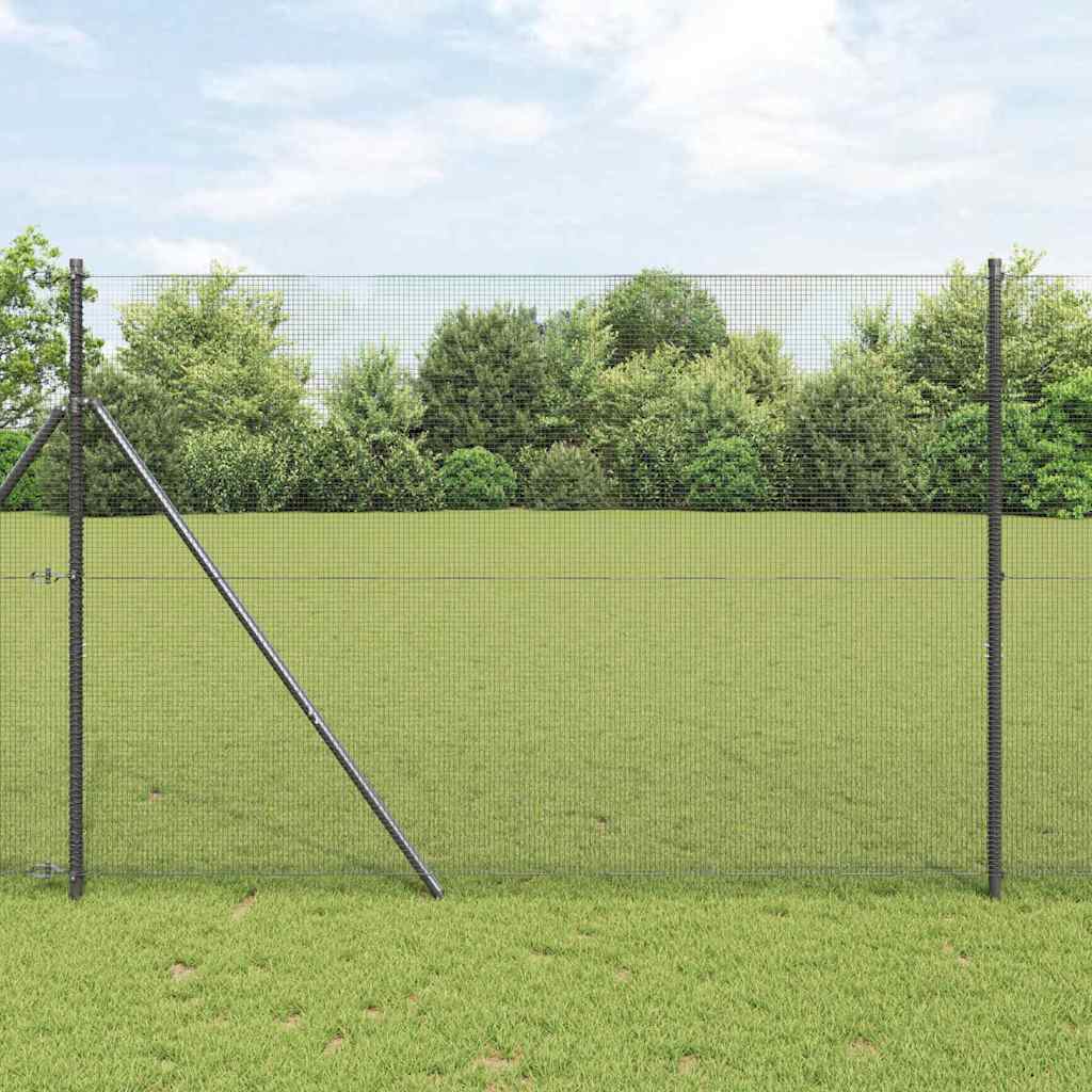 vidaXL Welded Wire Fence 5000 x 120 cm Grey Length 12 mm 50 x 1.2 m – 100 x 1 m