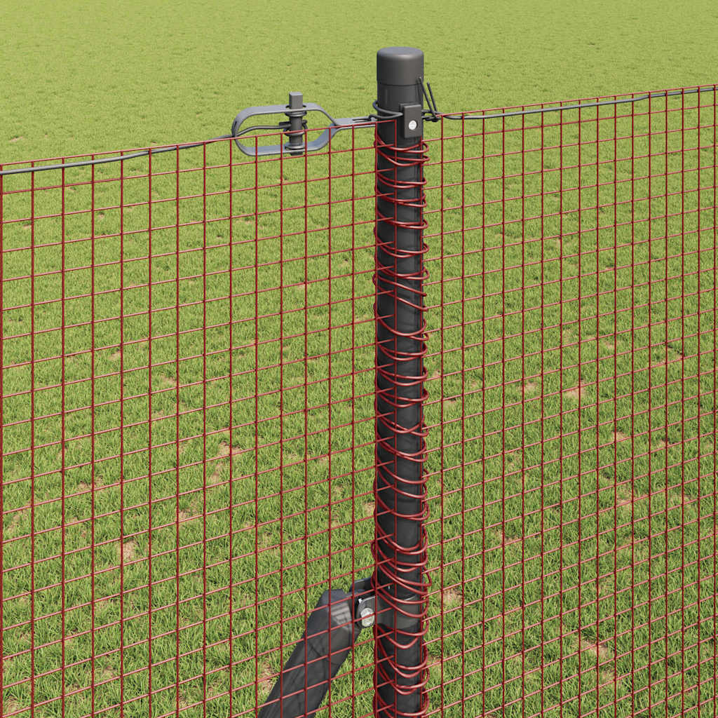 vidaXL Welded Wire Fence 2500 x 150 cm Red 4