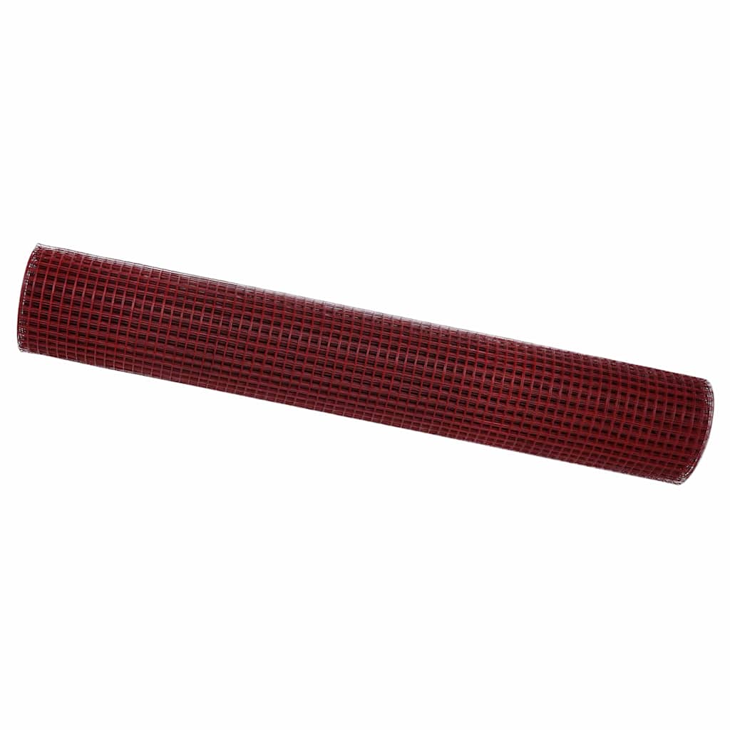 vidaXL Welded Wire Fence 2500 x 150 cm Red 2