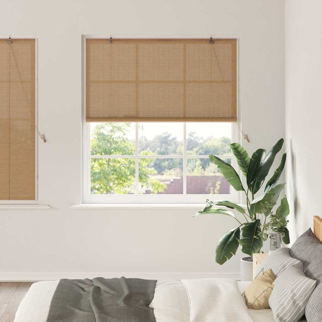 vidaXL Roller Blind Brown 150 x 160 cm Bamboo 1