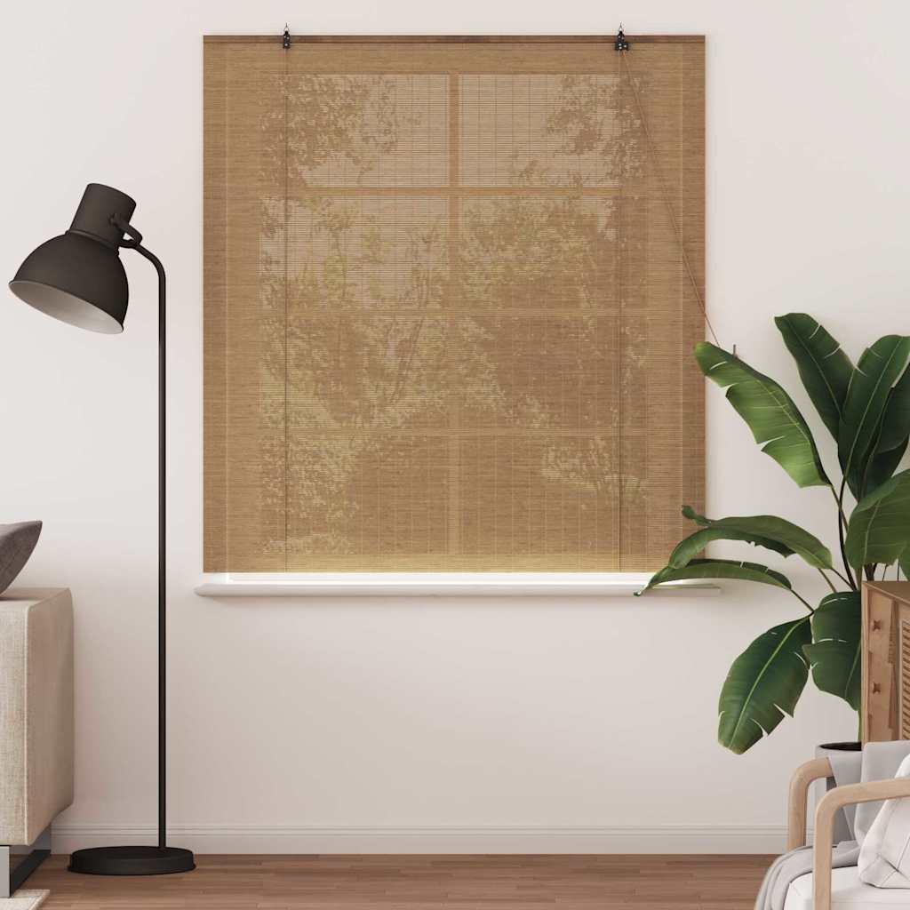vidaXL Roller Blind Brown 150 x 160 cm Bamboo 3