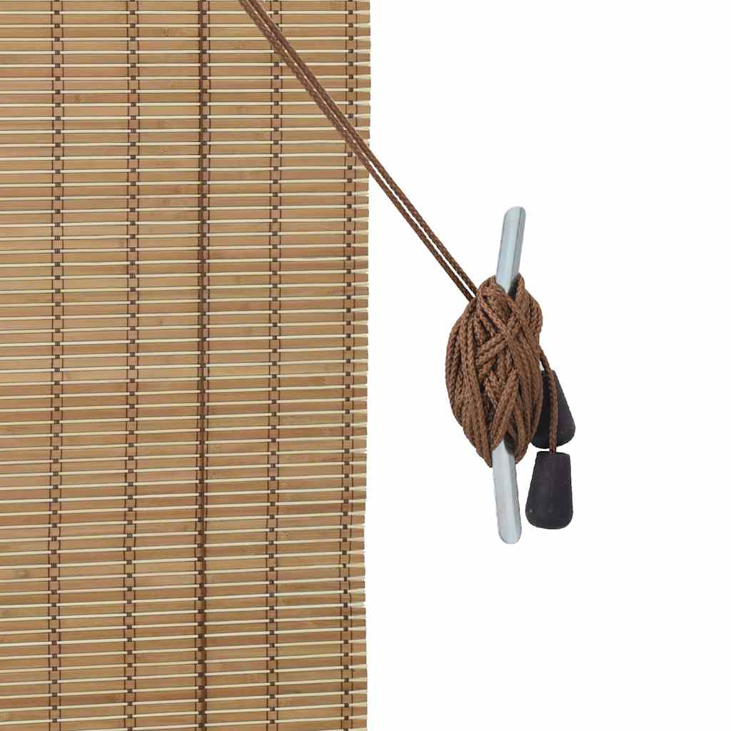 vidaXL Roller Blind Natural and Brown 120 x 220 cm Bamboo 6
