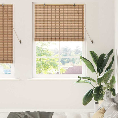 vidaXL Roller Blind Natural and Brown 120 x 220 cm Bamboo 1