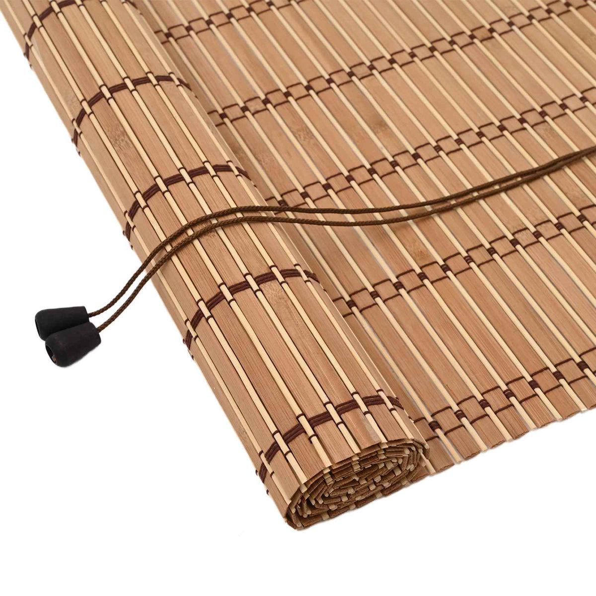 vidaXL Roller Blind Natural and Brown 120 x 220 cm Bamboo 2