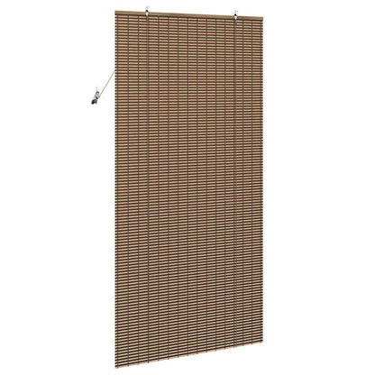 vidaXL Roller Blind Brown 120 x 220 cm Bamboo 4