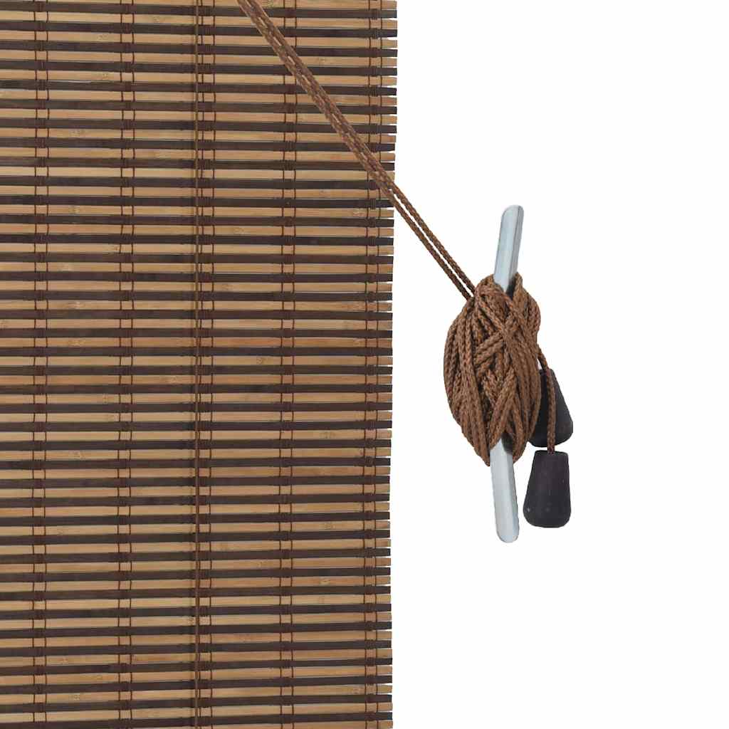 vidaXL Roller Blind Brown 150 x 220 cm Bamboo 6