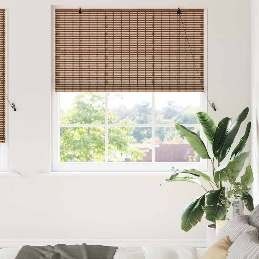 vidaXL Roller Blind Brown 150 x 220 cm Bamboo 1