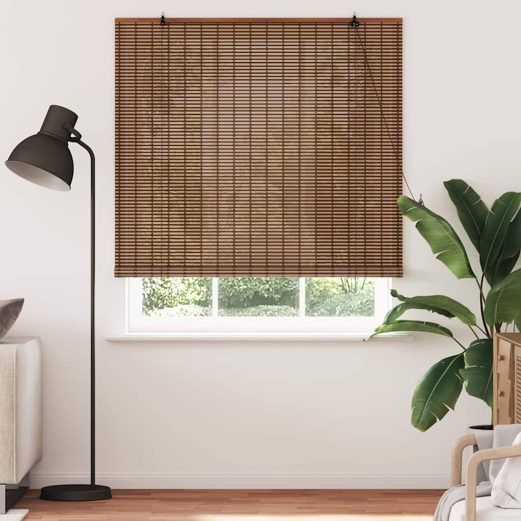 vidaXL Roller Blind Brown 150 x 220 cm Bamboo 3