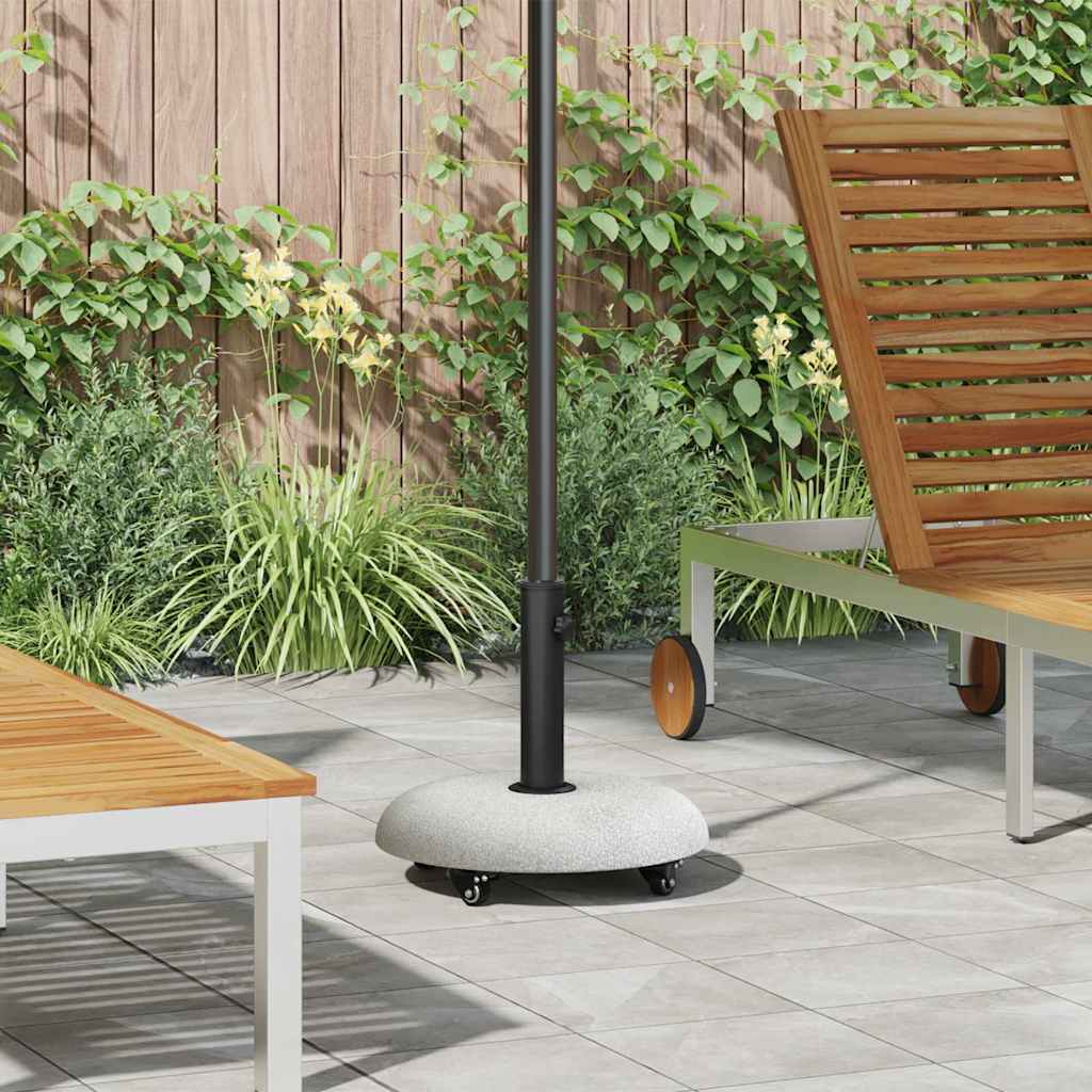vidaXL Parasol Base 21 kg Light Grey Concrete Round 1