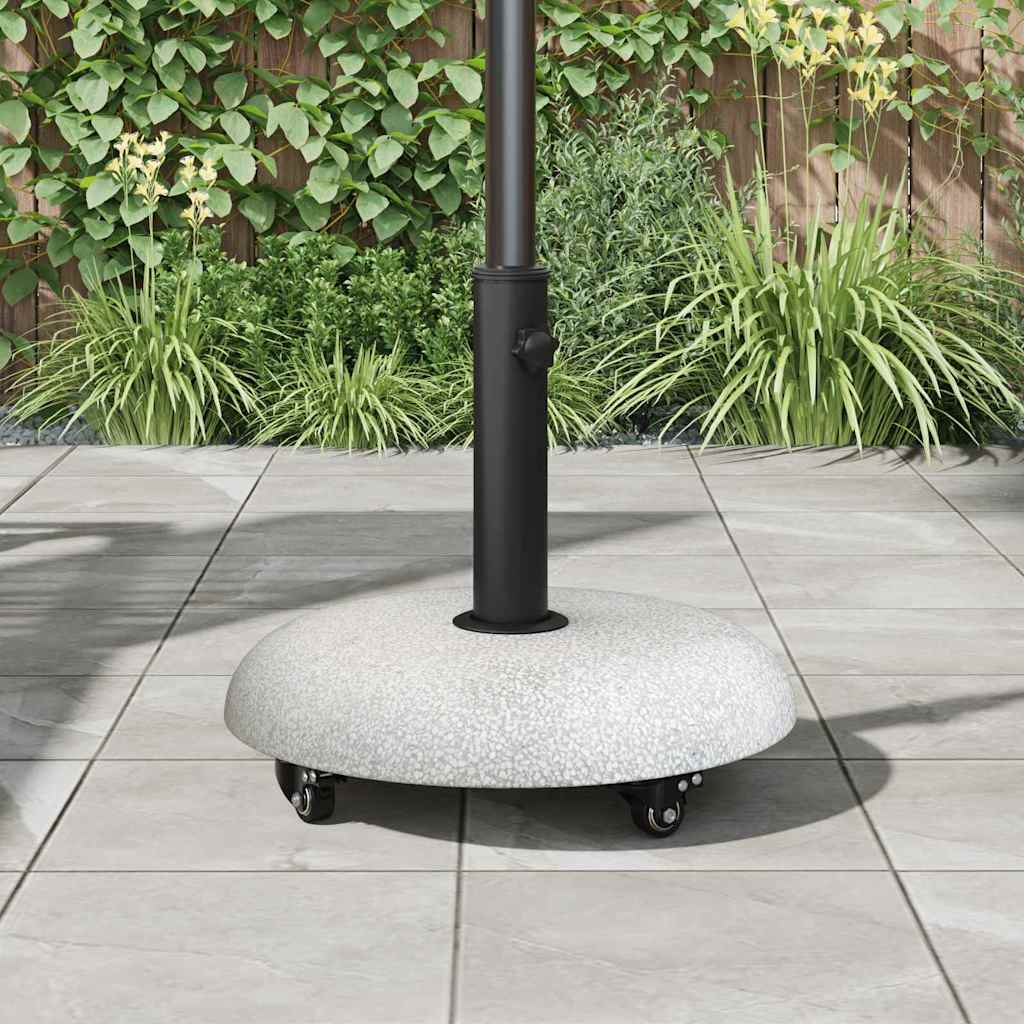 vidaXL Parasol Base 21 kg Light Grey Concrete Round 4