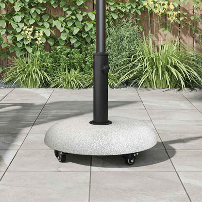 vidaXL Parasol Base 21 kg Light Grey Concrete Round 4