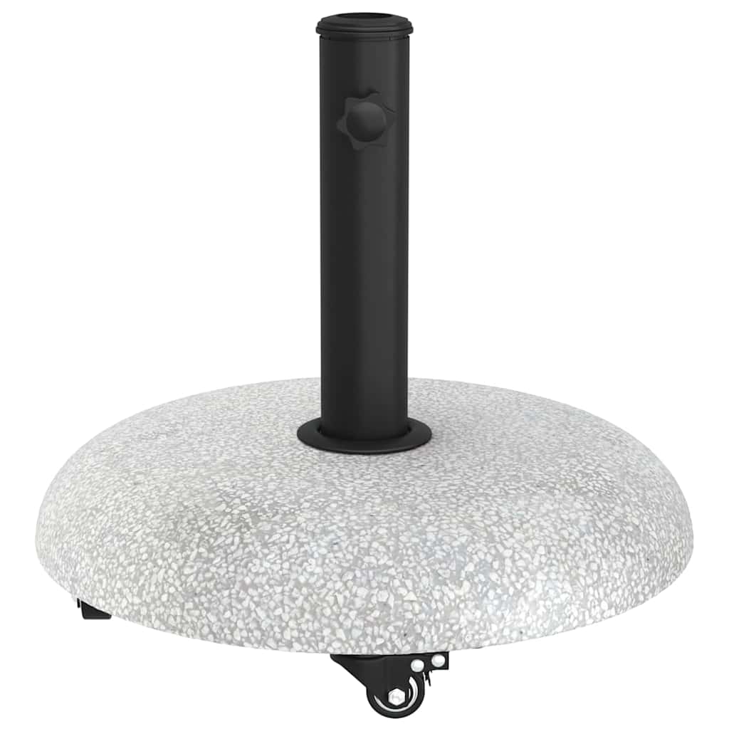 vidaXL Parasol Base 21 kg Light Grey Concrete Round 5