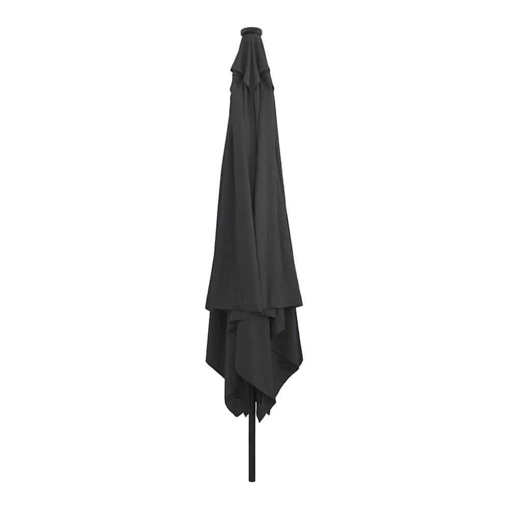 Garden Parasol 295 x 295 x 245 cm Polyester and Steel Anthracite