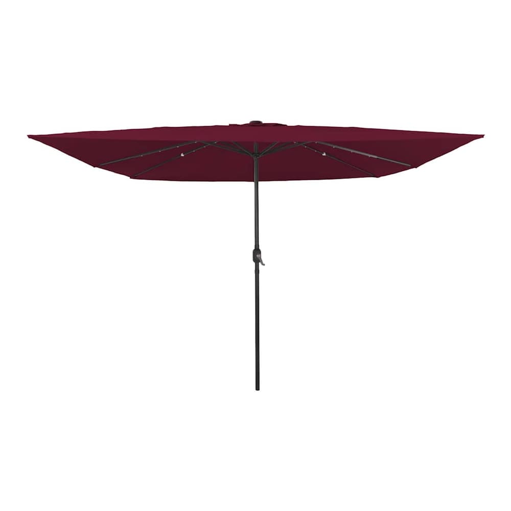 Garden Parasol 295 x 295 x 245 cm Polyester and Steel Bordeaux red