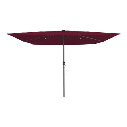 Garden Parasol 295 x 295 x 245 cm Polyester and Steel Bordeaux red