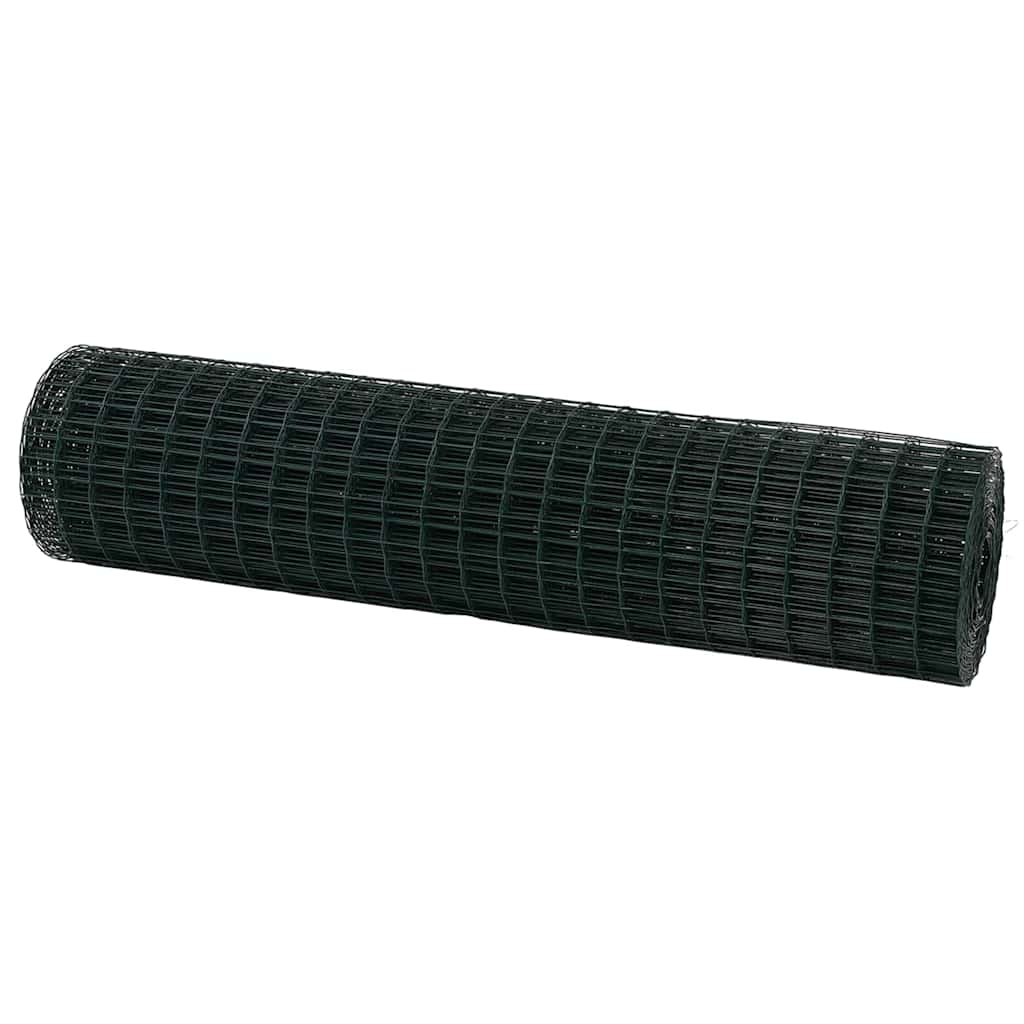 vidaXL Euro Fence 1.4 x 10 m PVC-coated iron Green 2