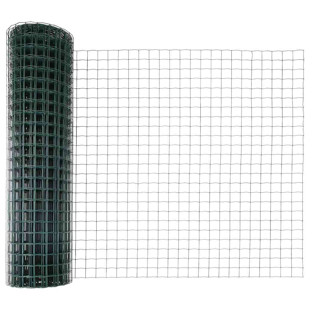 vidaXL Euro Fence 1.4 x 10 m PVC-coated iron Green 5