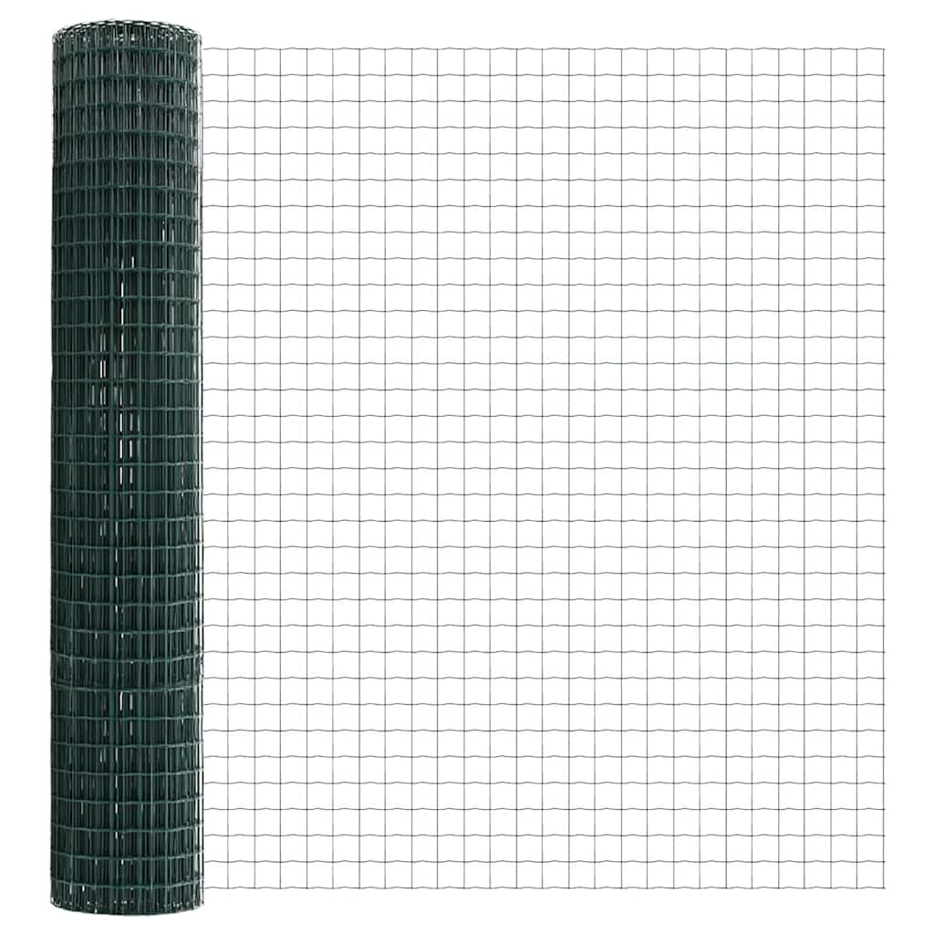 vidaXL Euro Fence 1.5 x 10 m PVC-coated iron Green 5