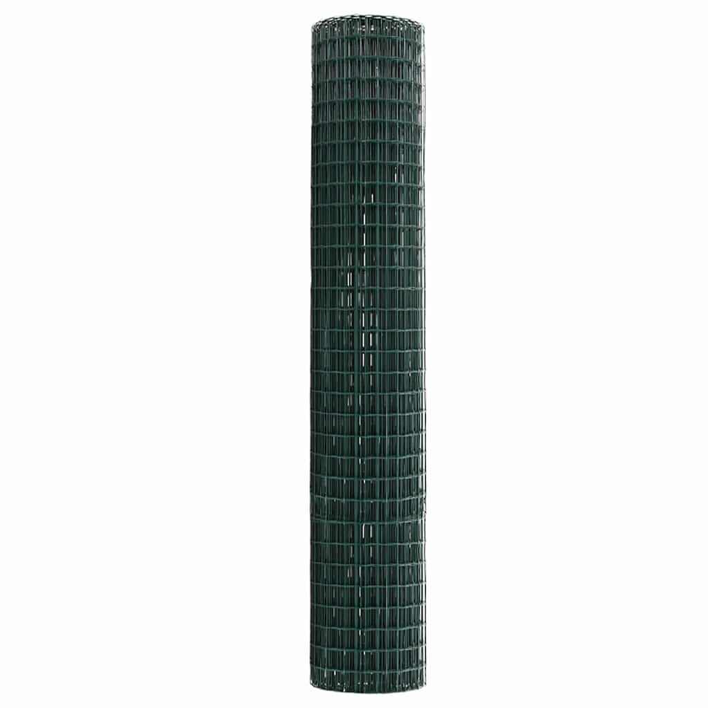 vidaXL Euro Fence 1.5 x 10 m PVC-coated iron Green 6