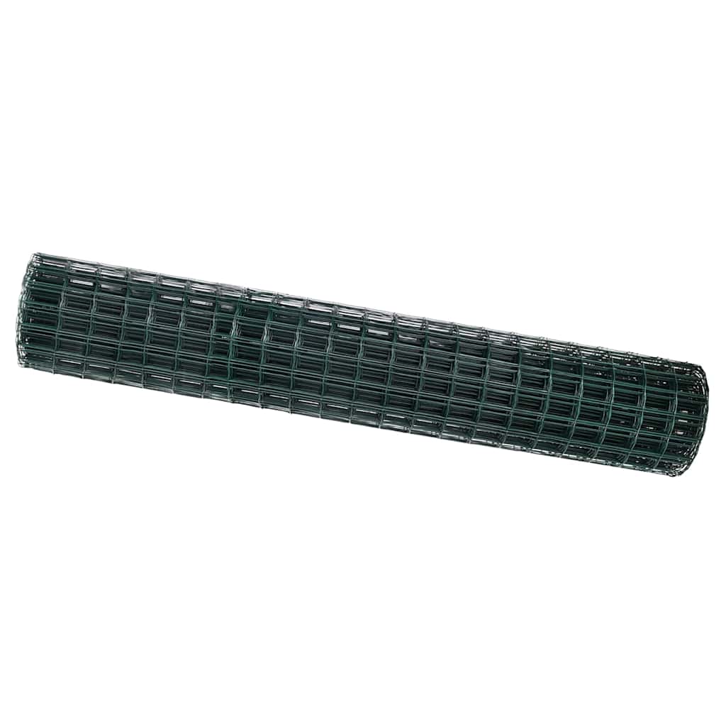 vidaXL Euro Fence 1.5 x 10 m PVC-coated iron Green 2