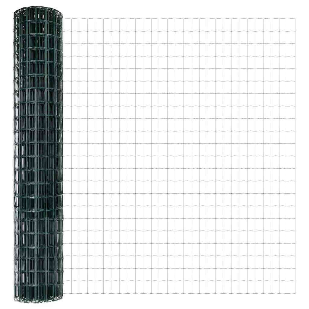 vidaXL Euro Fence 1.6 x 10 m PVC-coated iron Green 5