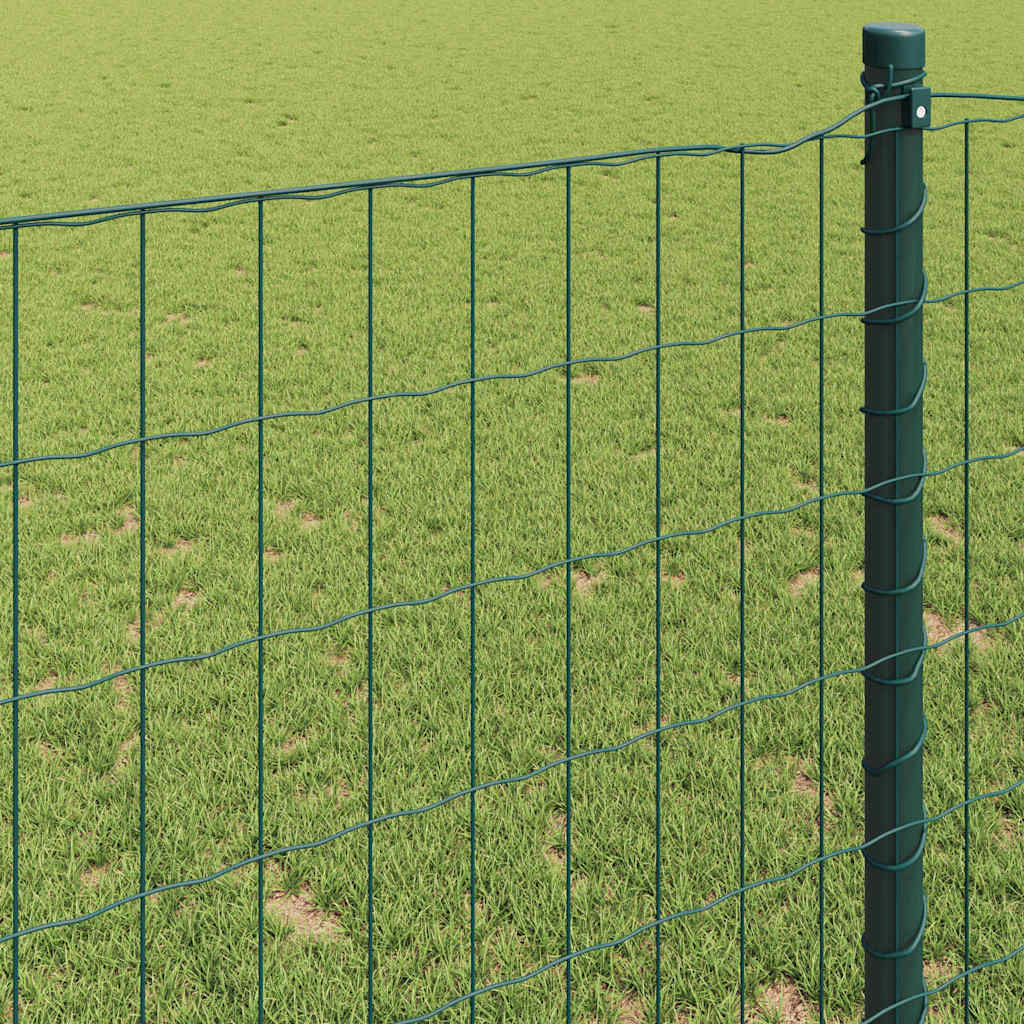 vidaXL Euro Fence 1.5 x 10 m PVC-coated iron Green 4