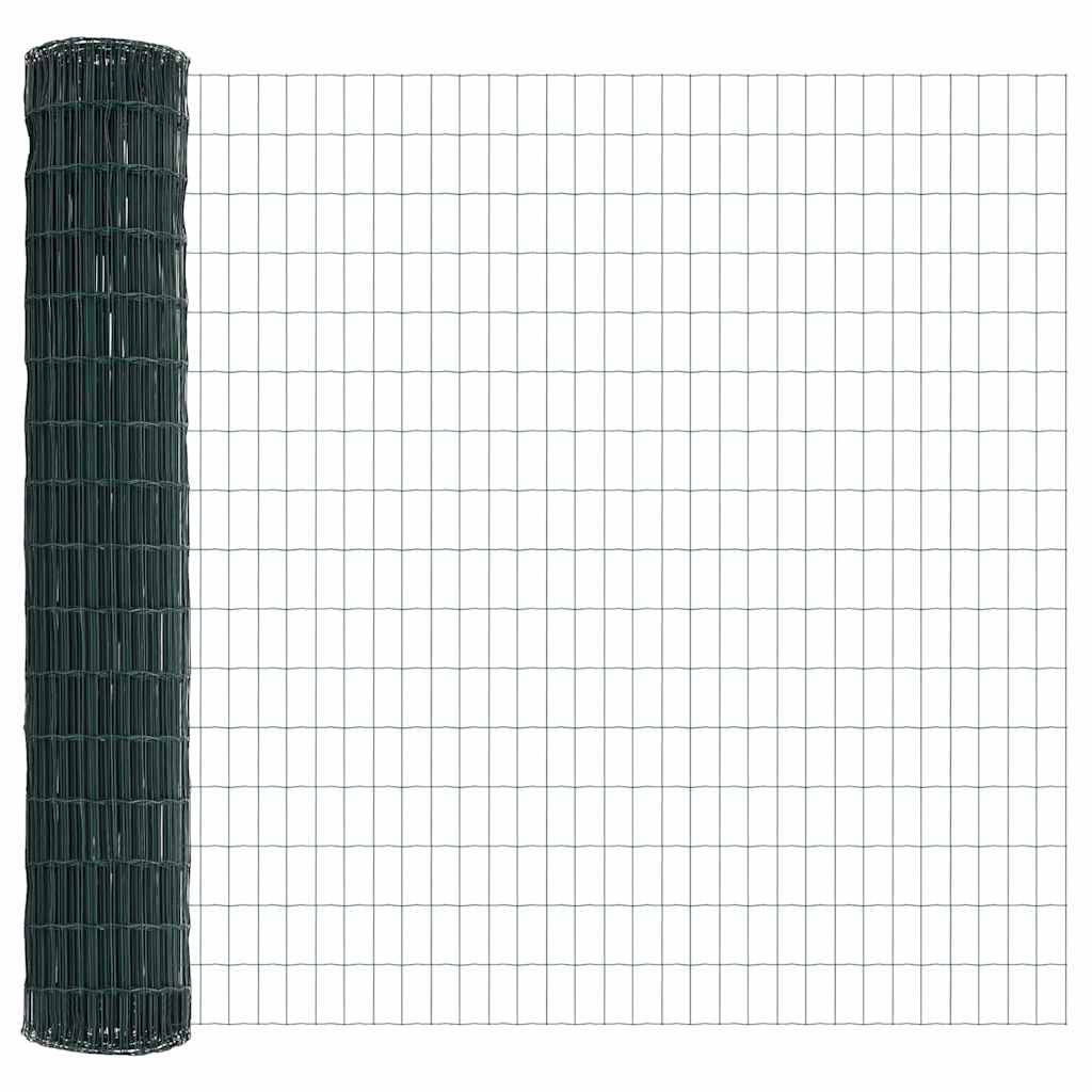 vidaXL Euro Fence 1.5 x 10 m PVC-coated iron Green 5