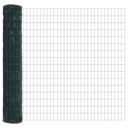 vidaXL Euro Fence 1.5 x 10 m PVC-coated iron Green 5