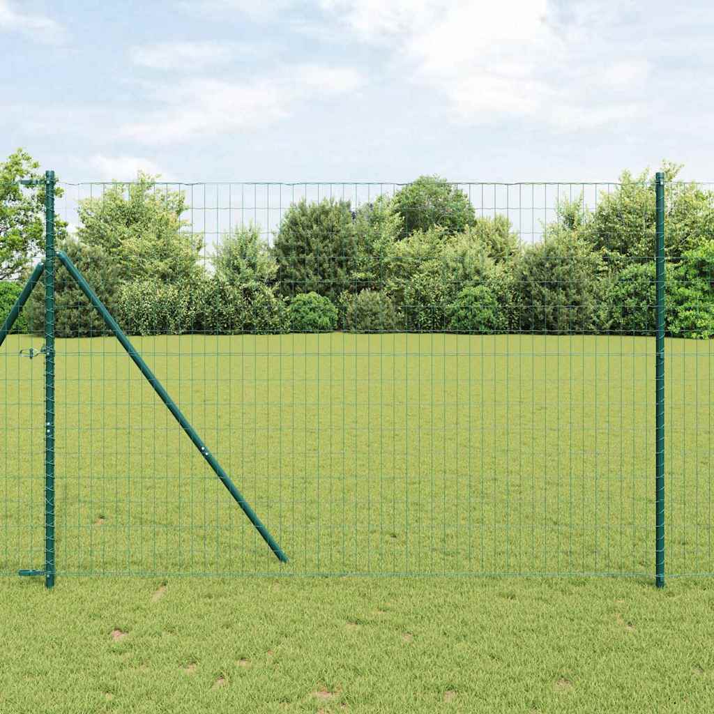 vidaXL Euro Fence 1.6 x 10 m PVC-coated iron Green 1