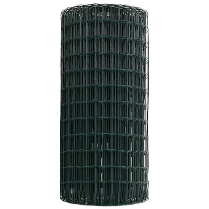 vidaXL Euro Fence 0.6 x 25 m PVC-coated iron Green 6