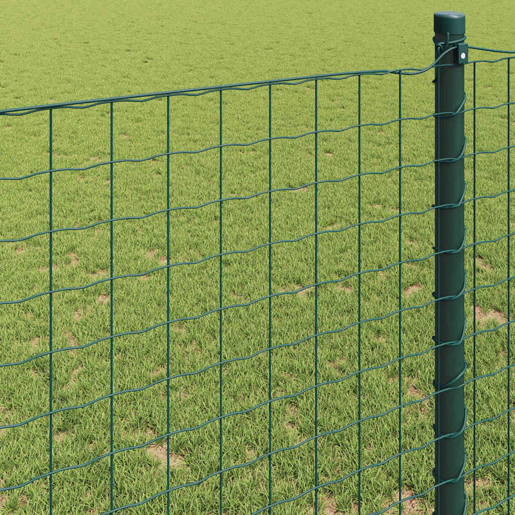vidaXL Euro Fence 0.8 x 25 m PVC-coated iron Green 4