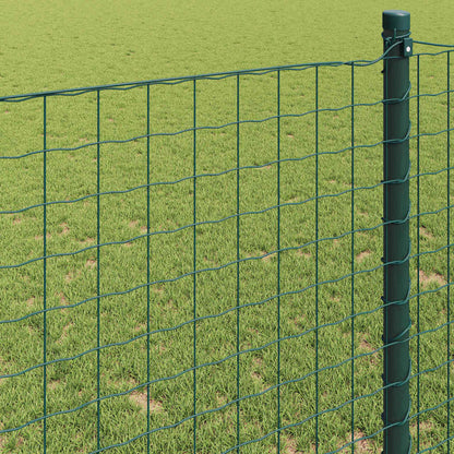 vidaXL Euro Fence 0.8 x 25 m PVC-coated iron Green 4