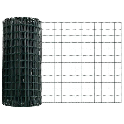 vidaXL Euro Fence 0.8 x 25 m PVC-coated iron Green 5